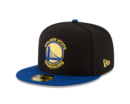 NBA Golden State Warriors Mens 2-Tone 59FIFTY Fitted Cap 7.375 Black