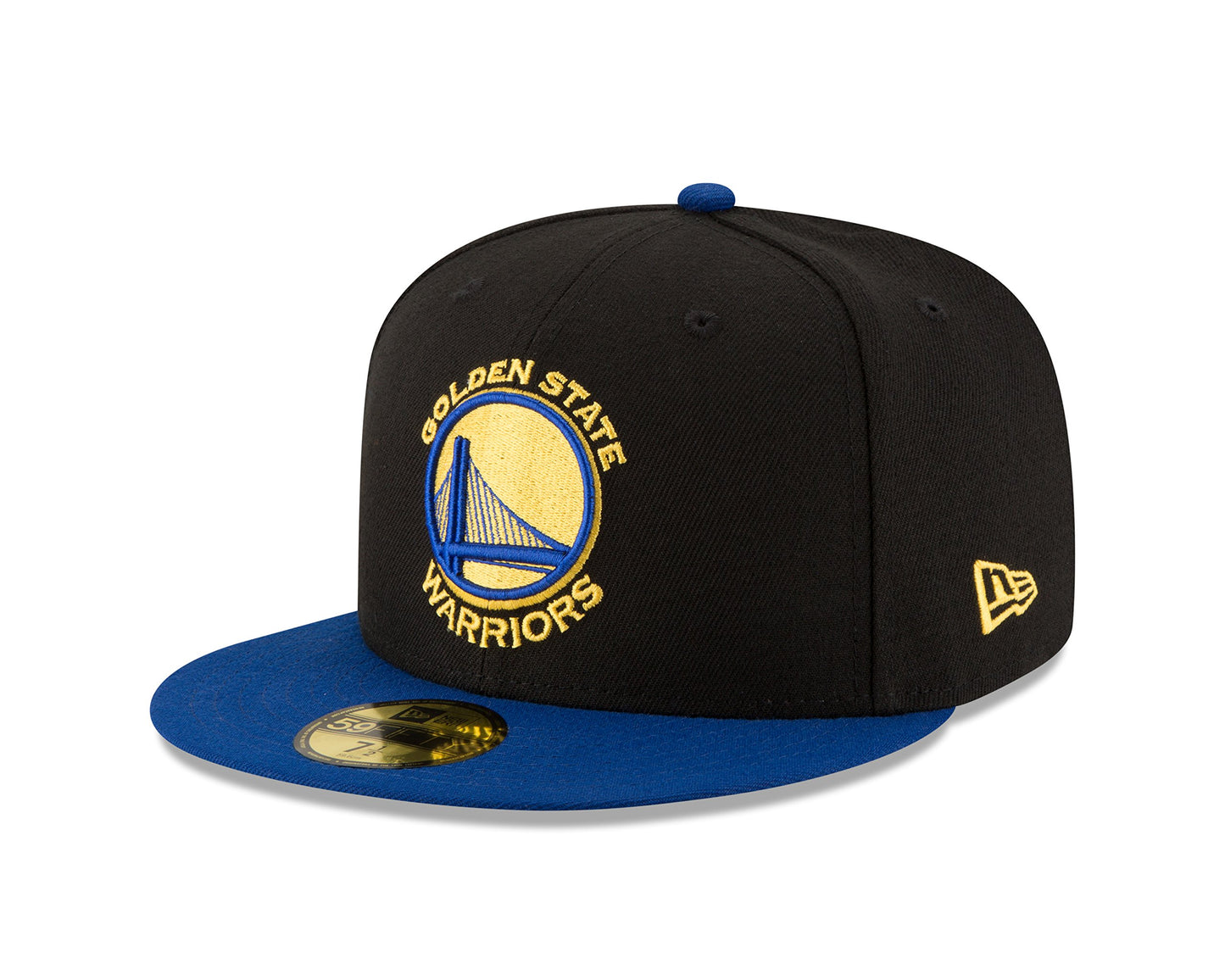 NBA Golden State Warriors Mens 2-Tone 59FIFTY Fitted Cap 7.375 Black